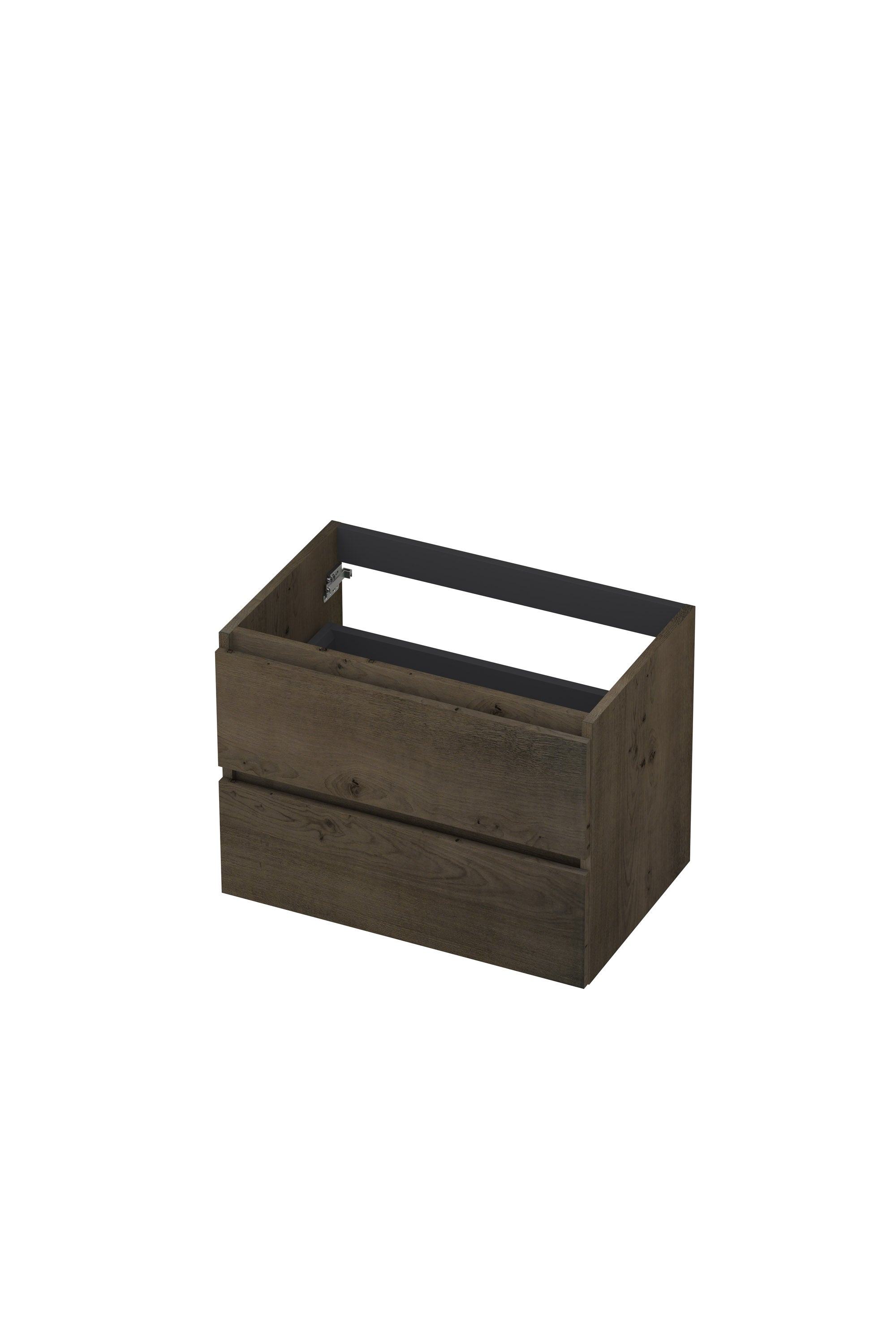 Ink onderkast - houten keerlijst - Fineer charcoal - 2 laden - symmetrisch - 70x45cm - 1221414