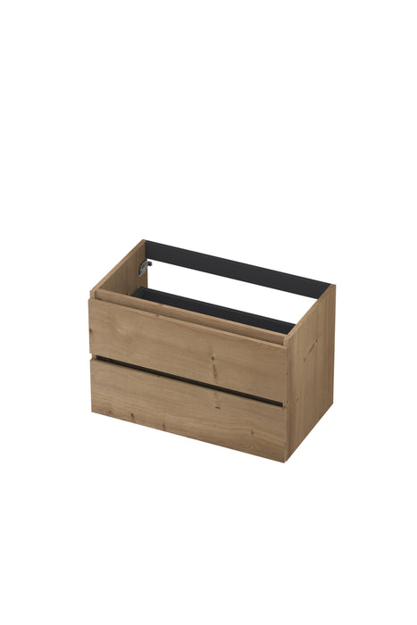 Ink onderkast 80x45cm - greeploos - 2 lades - fineer ash grey