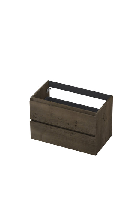Ink onderkast - houten keerlijst - Fineer charcoal - 2 laden - symmetrisch - 80x45cm - 1221424