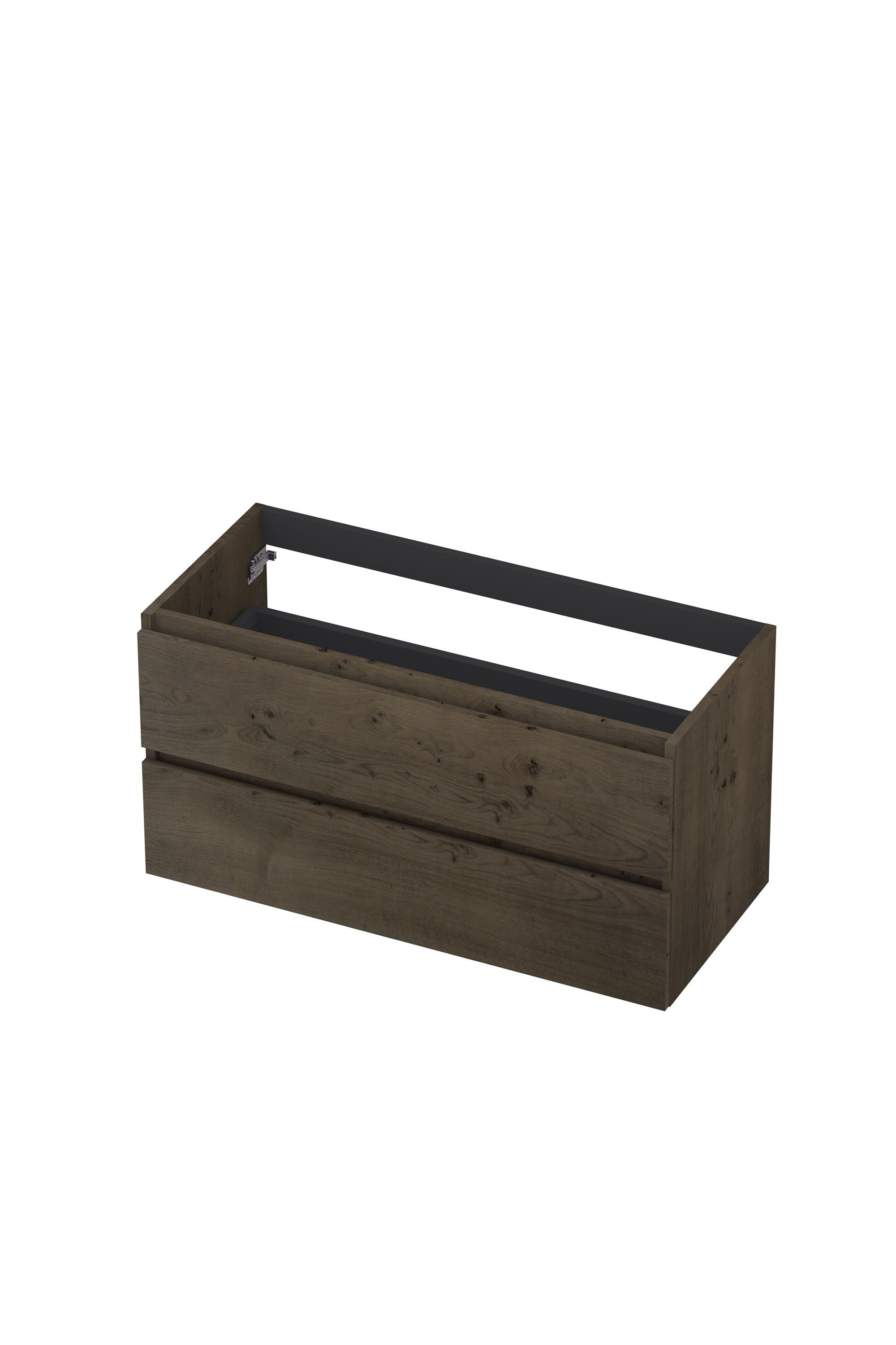 Ink onderkast - houten keerlijst - Fineer charcoal - 2 laden - symmetrisch - 100x45cm -1221444