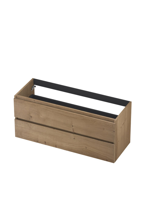 Ink onderkast 120x45cm - greeploos - 2 lades - fineer ash grey