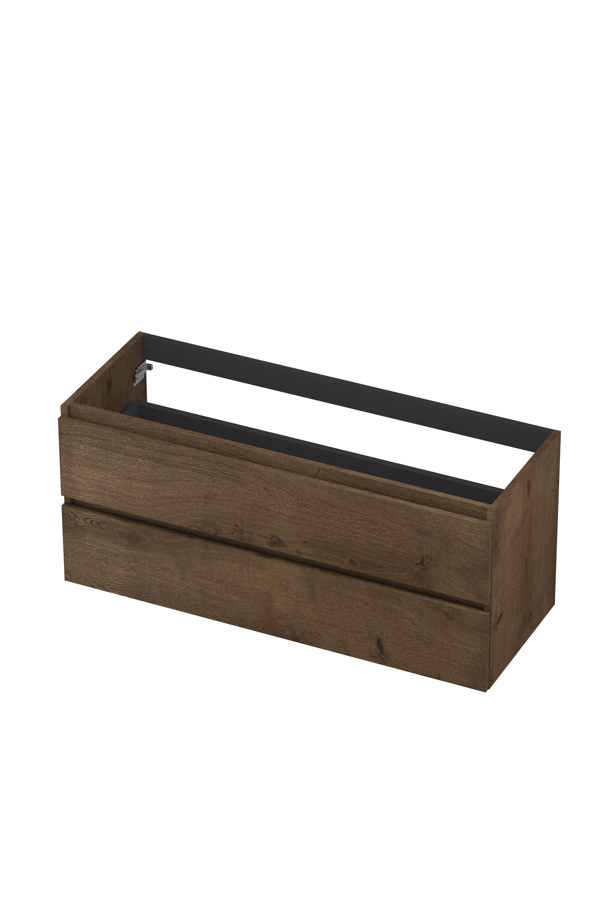 Ink onderkast 120x45cm - greeploos - 2 lades - fineer chocolate