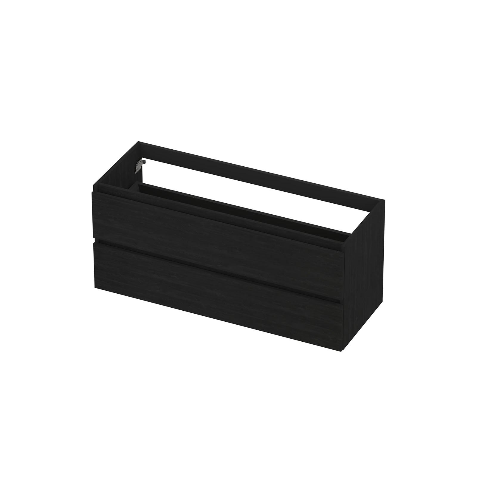 Ink onderkast 120x45cm - greeploos - 2 lades - fineer matt intens black