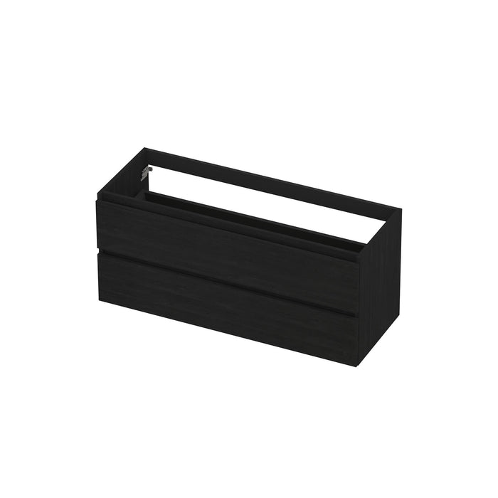 Ink onderkast 120x45cm - greeploos - 2 lades - fineer matt intens black