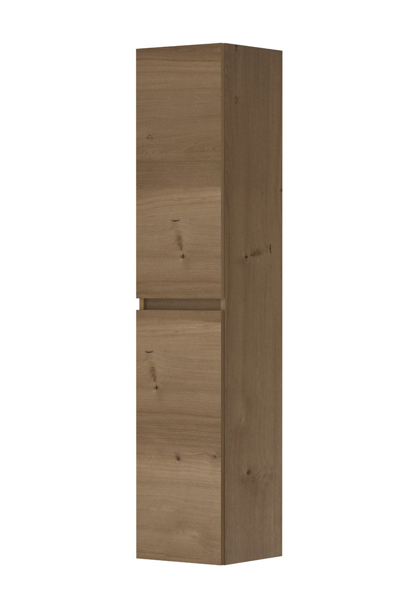 Ink Fineer Hoge kast 2 deurs universeel - greeploos fineer - ash grey - 35x37x169cm