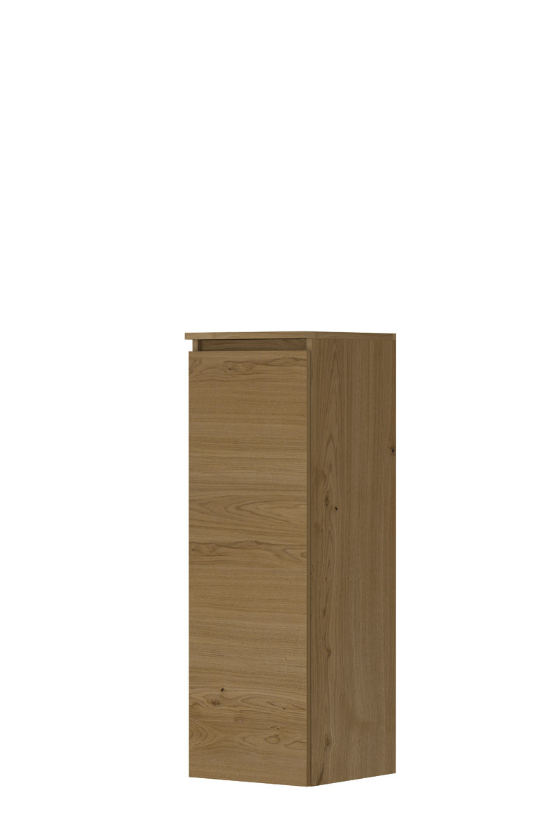 Ink Fineer Half hoge kast 1 deur universeel - greeploos fineer - natur - 35x37x106cm