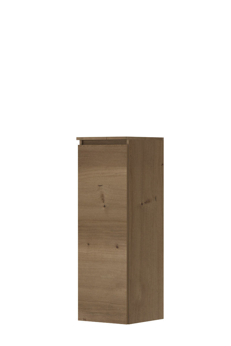 Ink Fineer Half hoge kast 1 deur universeel - greeploos fineer - ash grey - 35x37x106cm