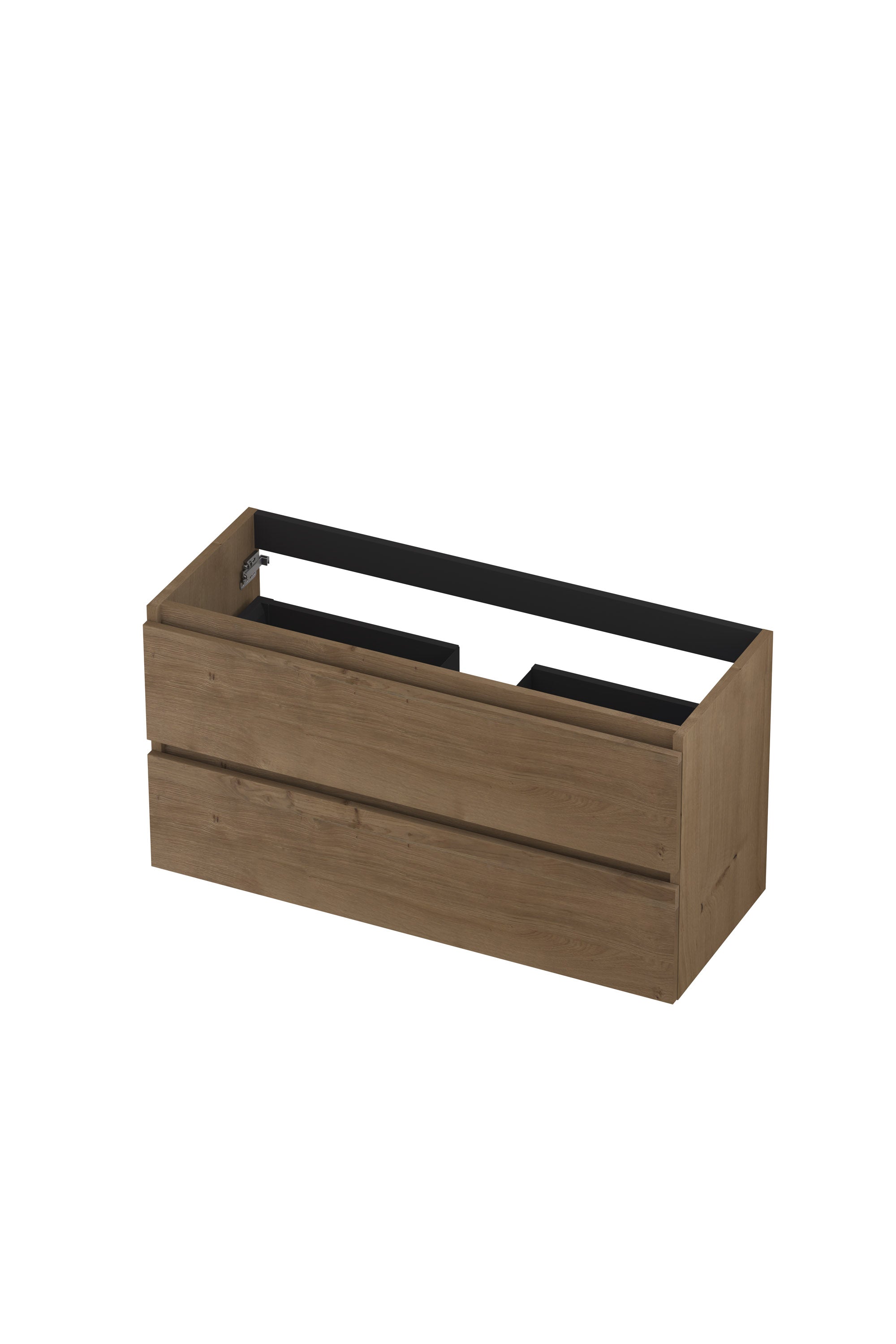 Ink onderkast 100x40cm - greeploos - 2 lades - fineer ash grey