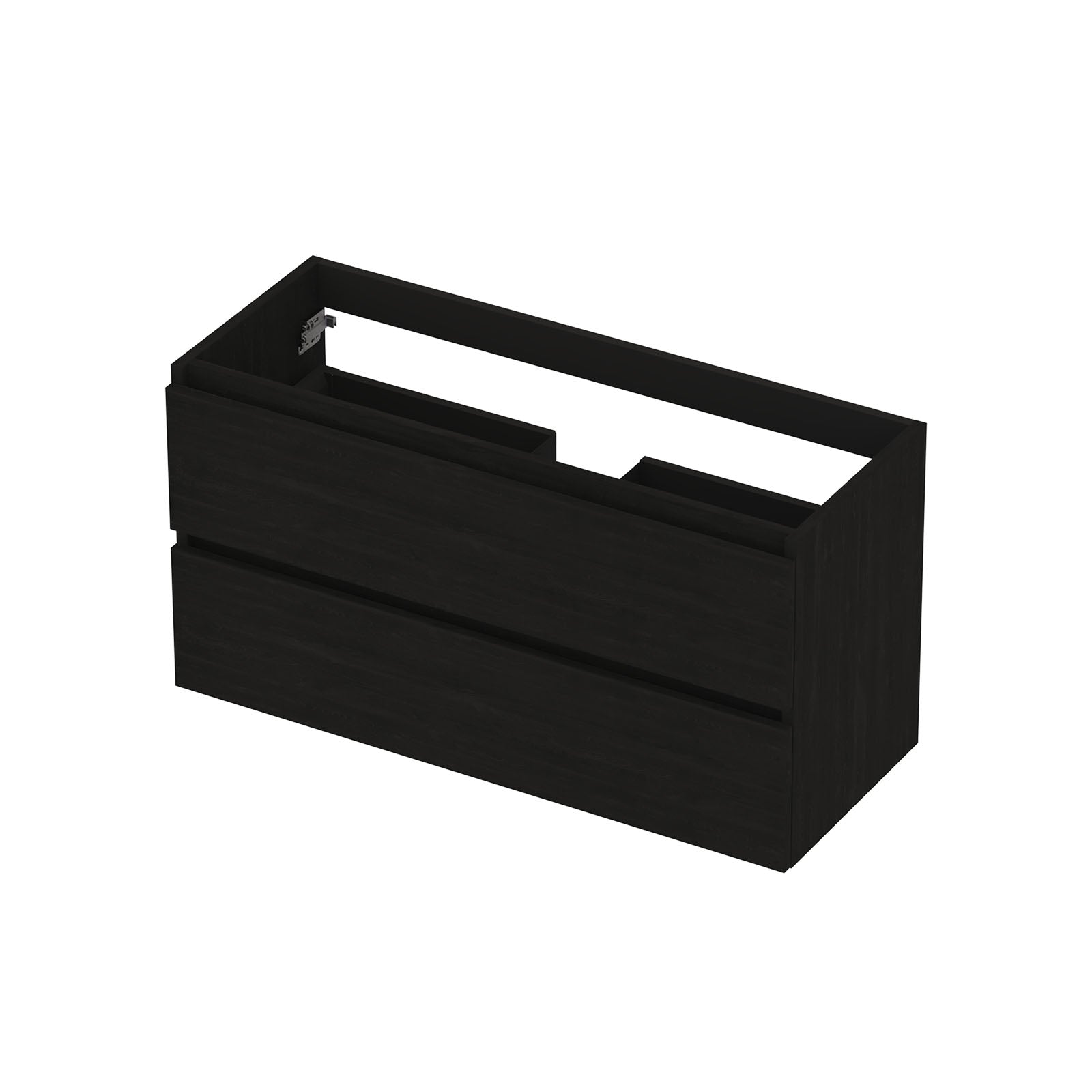 Ink onderkast 100x40cm - greeploos - 2 lades - fineer matt intens black