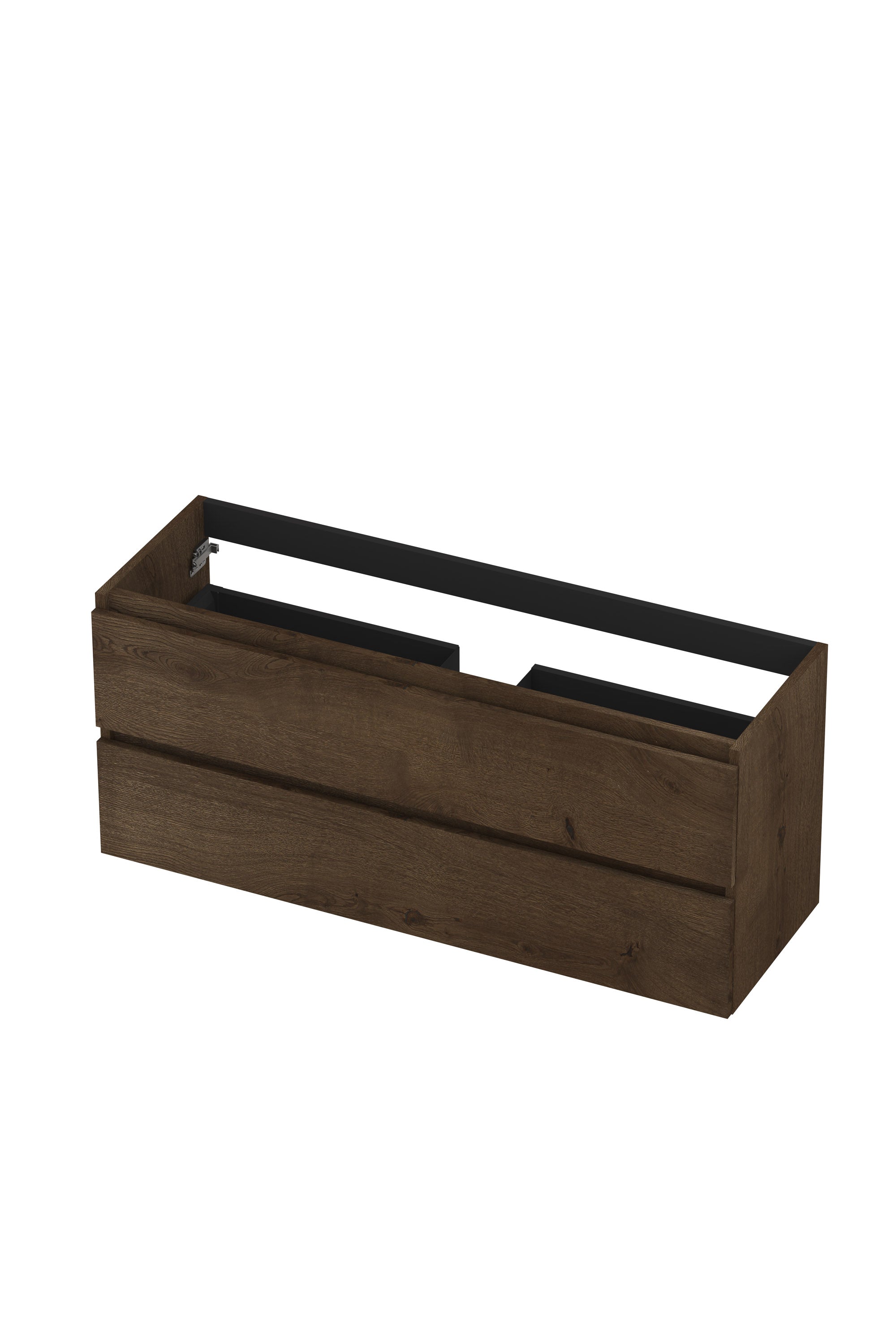 Ink onderkast 120x40cm - greeploos - 2 lades - fineer chocolate