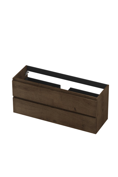 Ink onderkast 120x40cm - greeploos - 2 lades - fineer chocolate