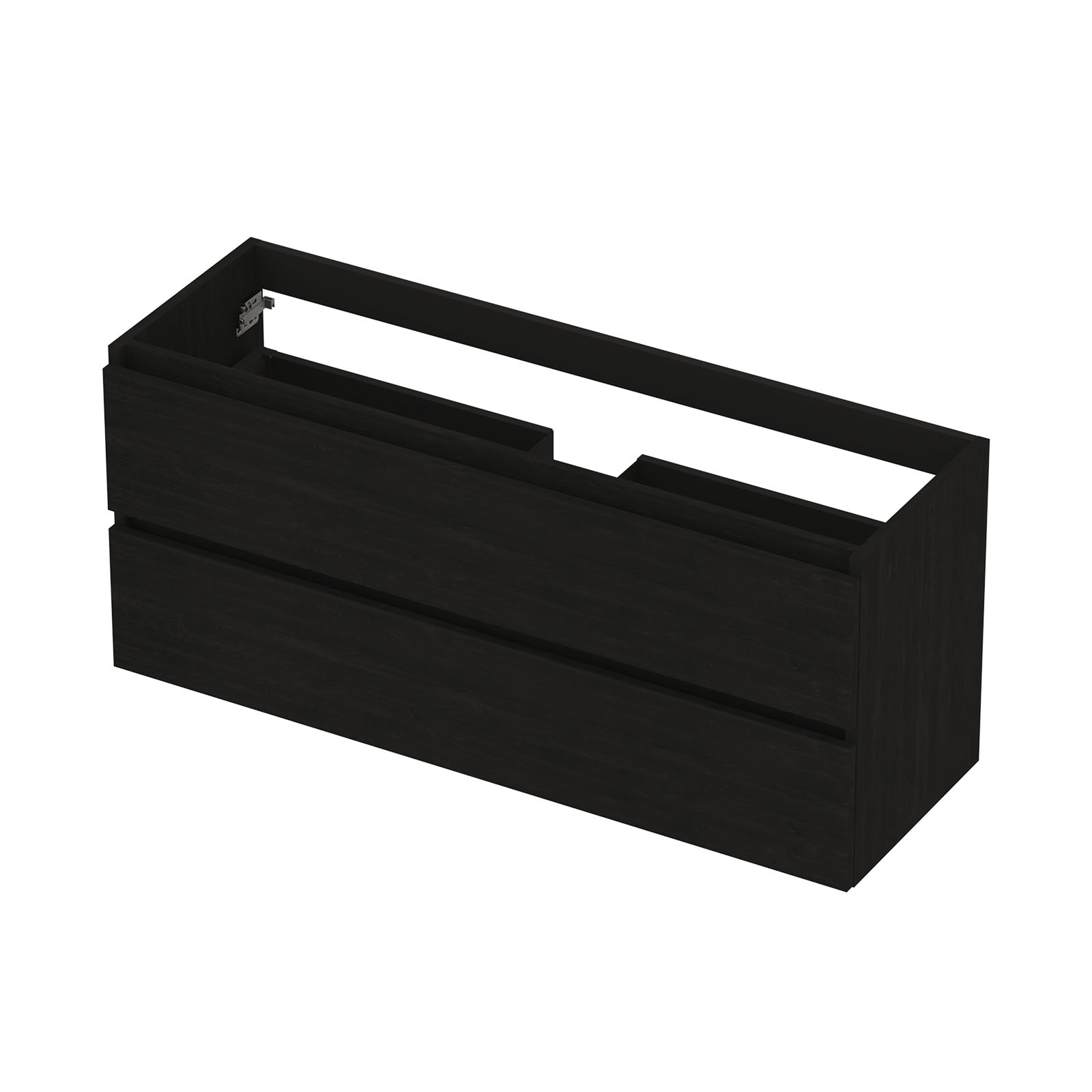 Ink onderkast 120x40cm - greeploos - 2 lades - fineer matt intens black