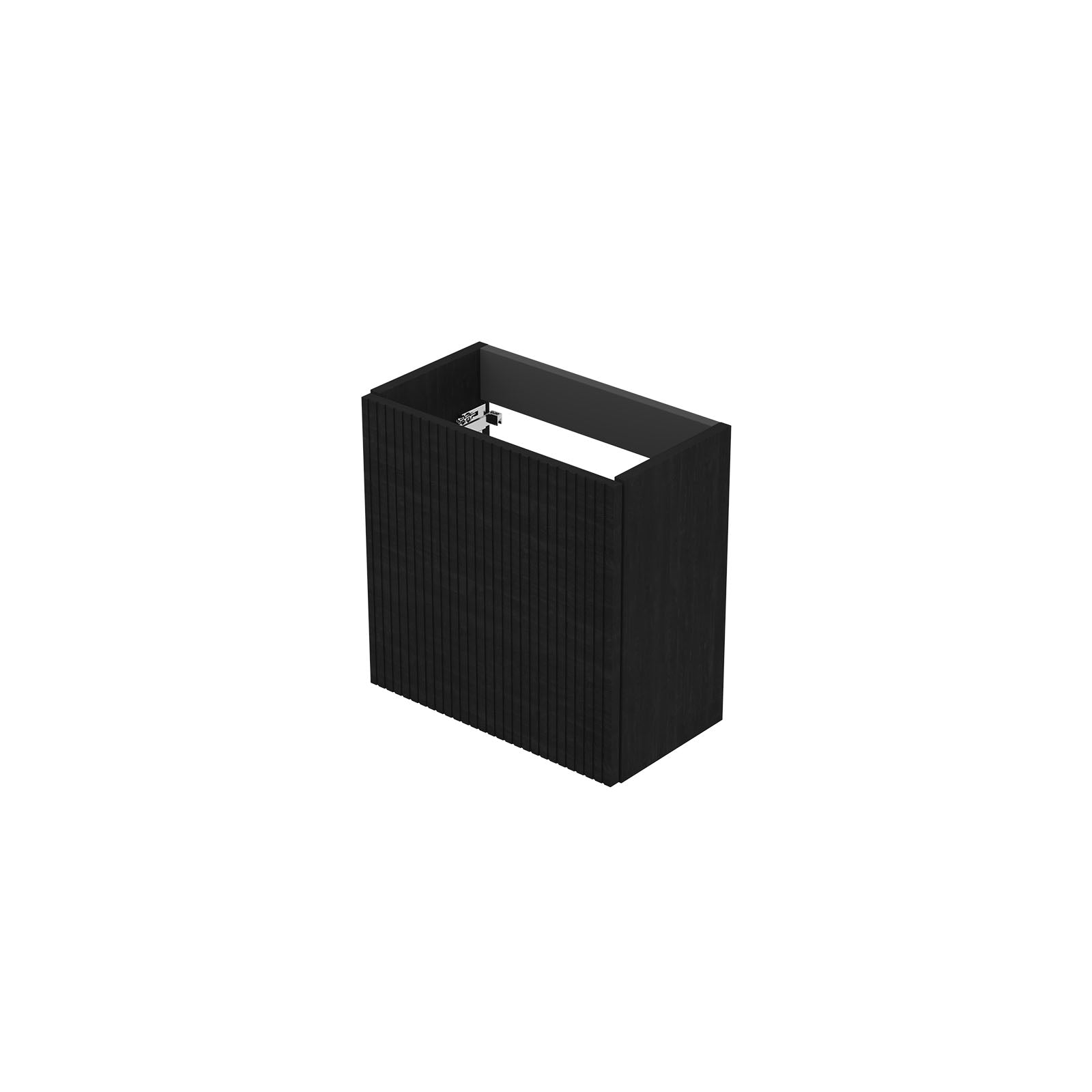 Ink Contra/Enter fonteinonderkast 40x22cm push-to-open - verticaal gefreesd - fineer matt intens black