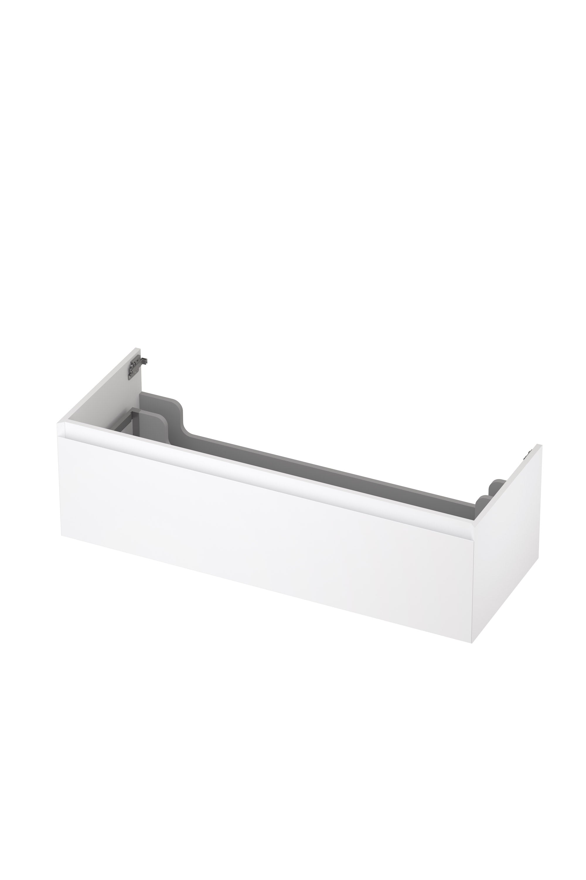 Ink onderkast 120x45cm - greeploos - 1 lade - mat wit