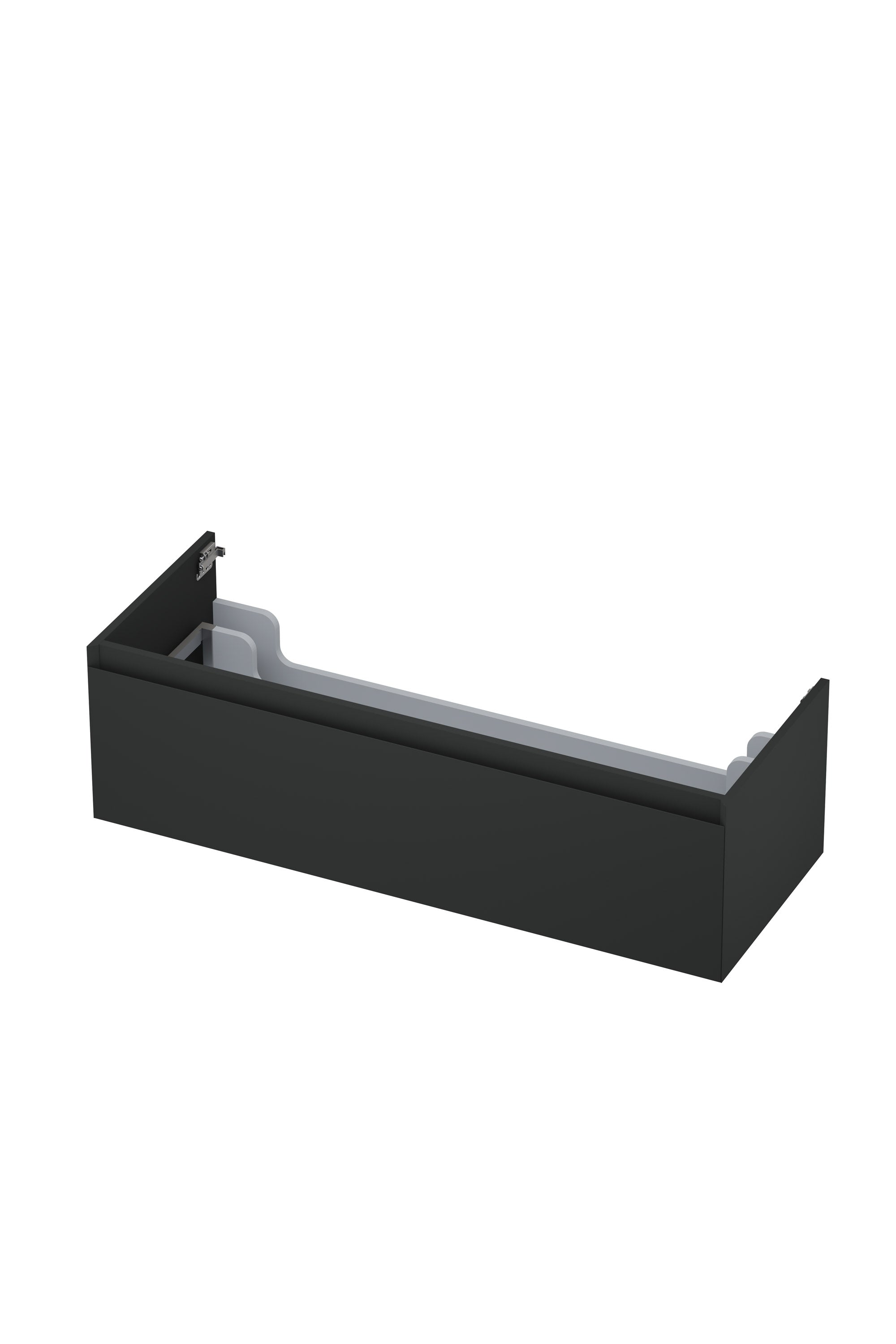 Ink onderkast 120x45cm - greeploos - 1 lade - mat antraciet