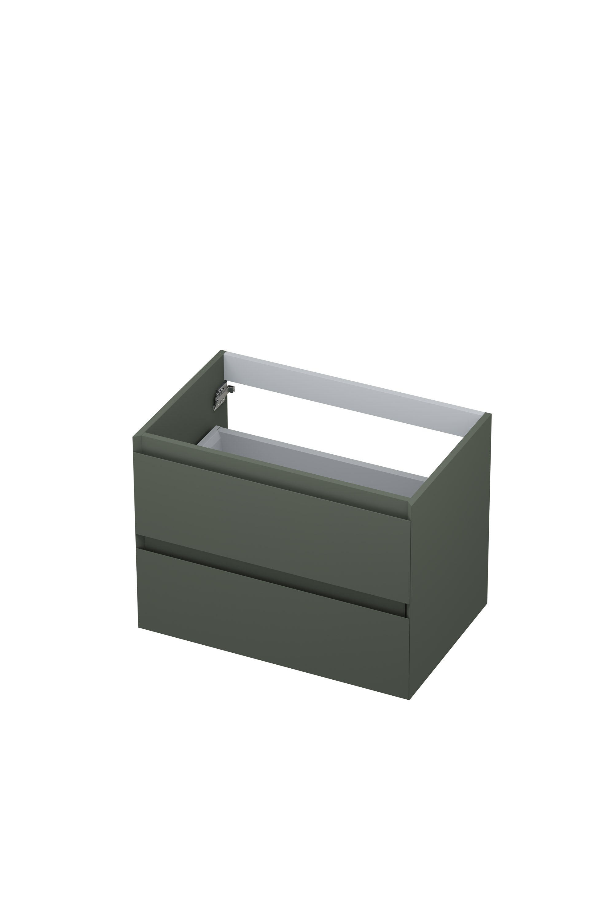 Ink onderkast 70x45cm - greeploos - 2 lades - mat beton groen