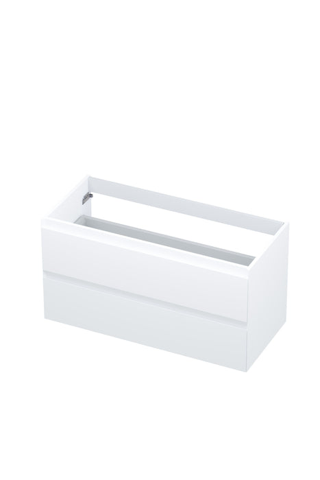 Ink onderkast - houten keerlijst - 2 laden - Mat Wit - 100x45cm -  1240420