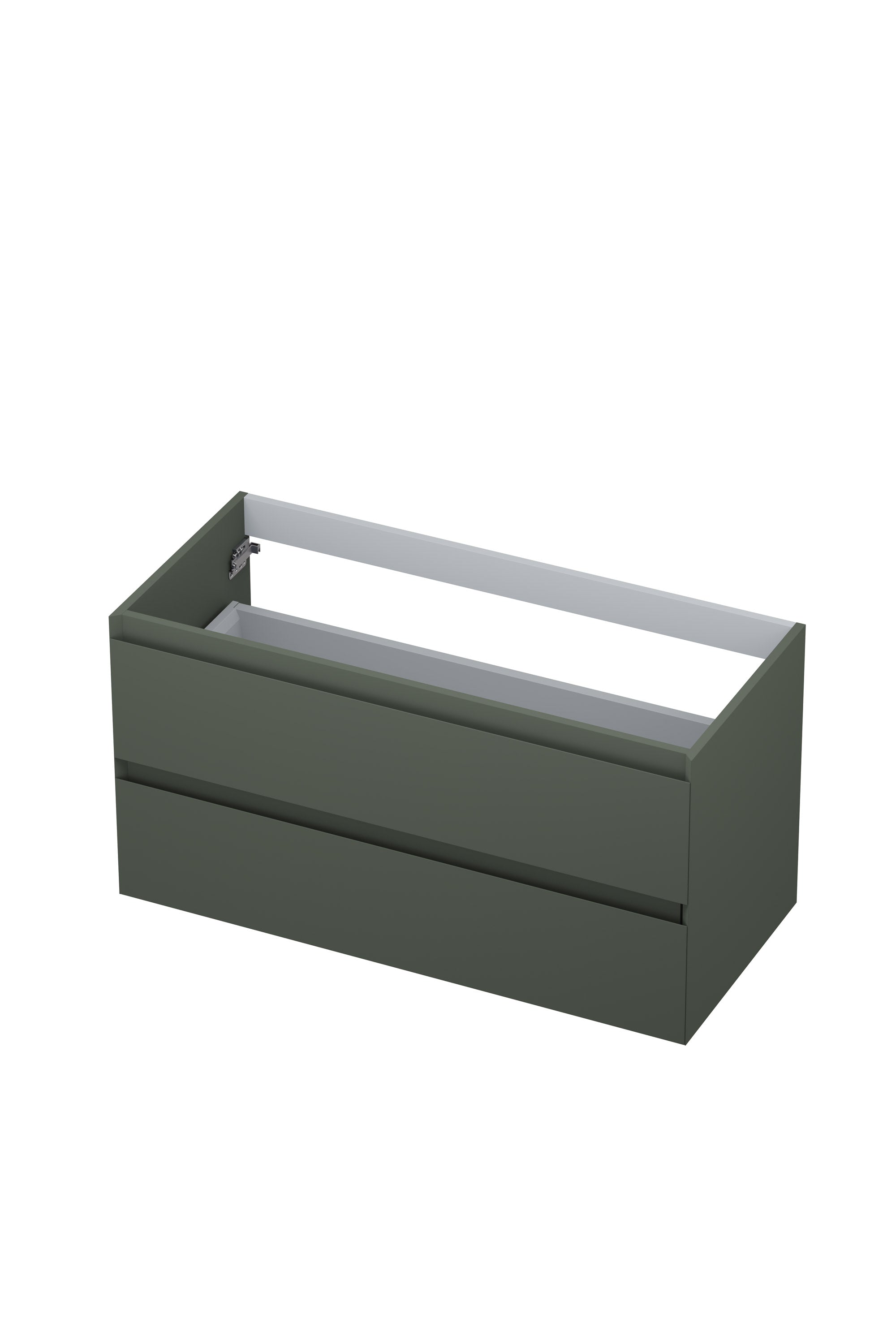 Ink onderkast 100x45cm - greeploos - 2 lades - mat beton groen