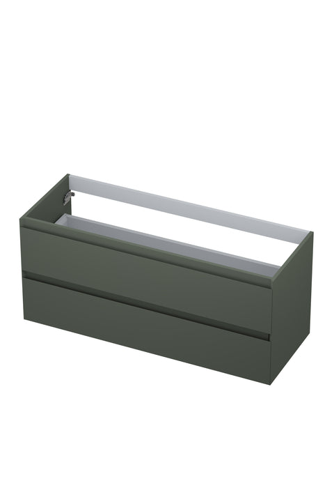 Ink onderkast 120x45cm - greeploos - 2 lades - mat beton groen