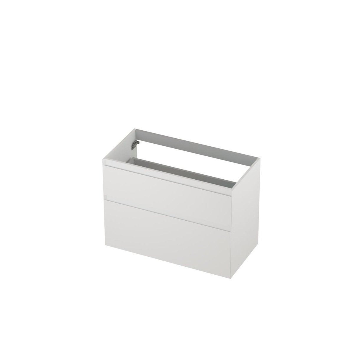 Ink onderkast 90x45cm - greeploos - 2 lades asymmetrisch - mat wit