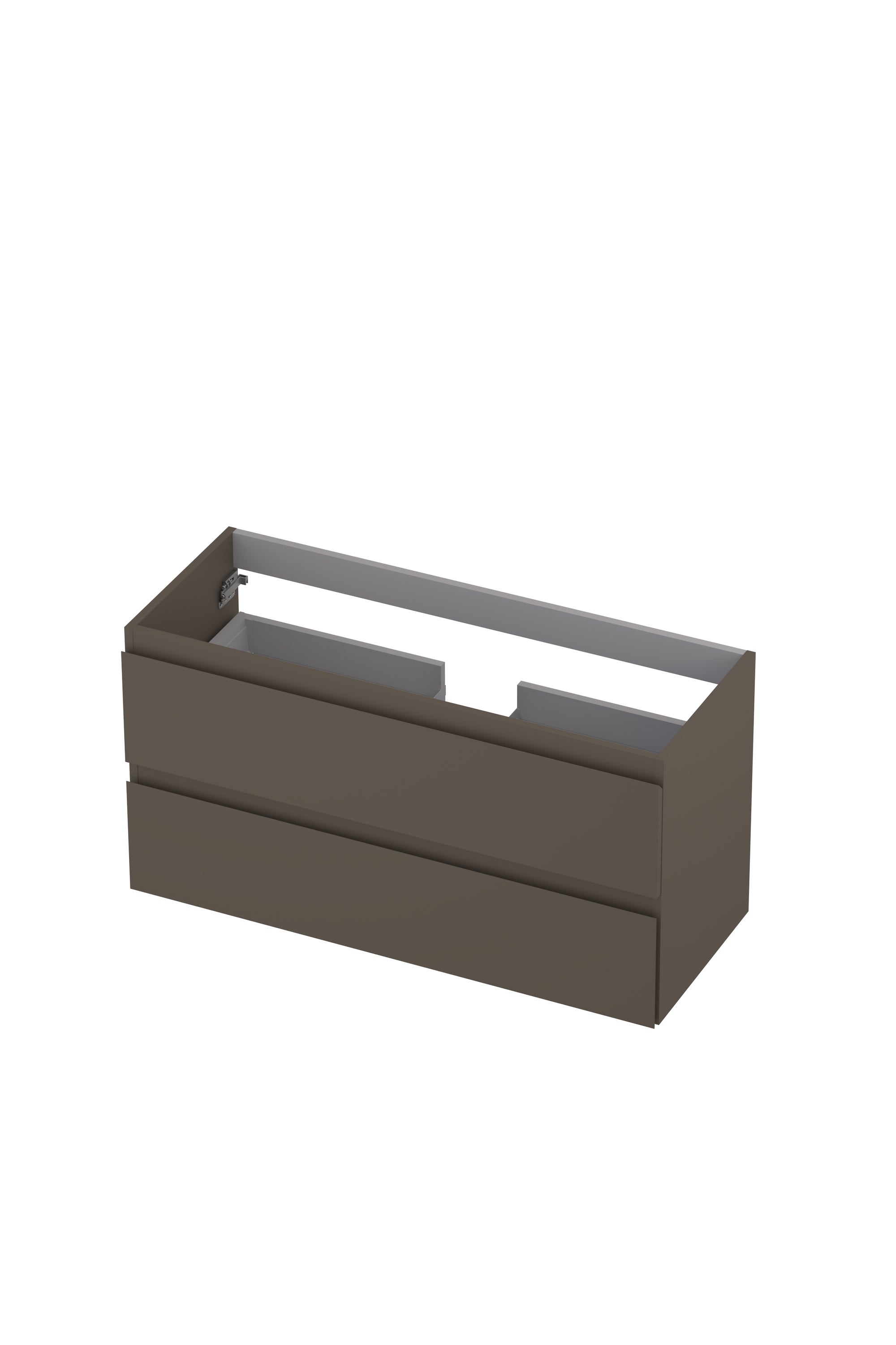 Ink onderkast 100x40cm - greeploos - 2 lades - mat taupe