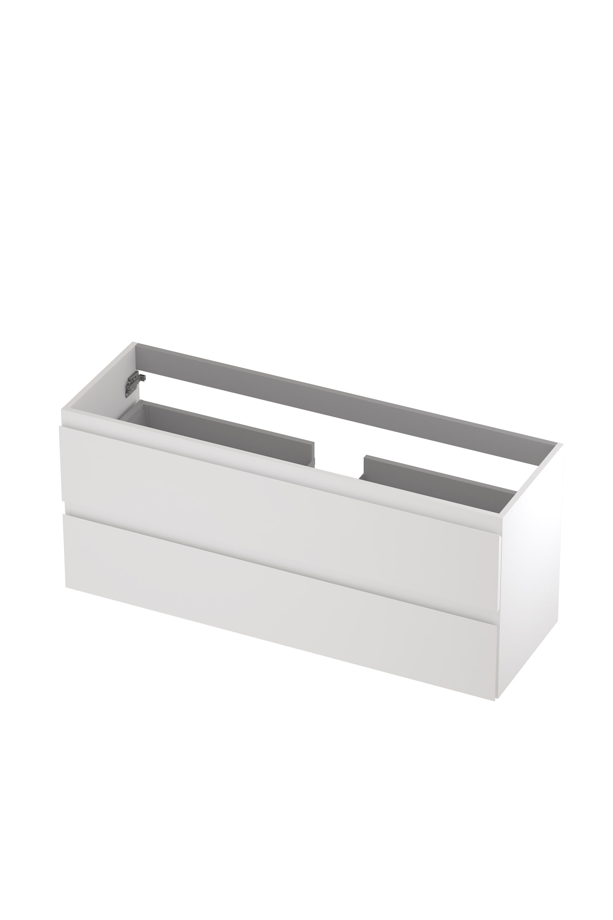 Ink onderkast 120x40cm - greeploos - 2 lades - mat wit