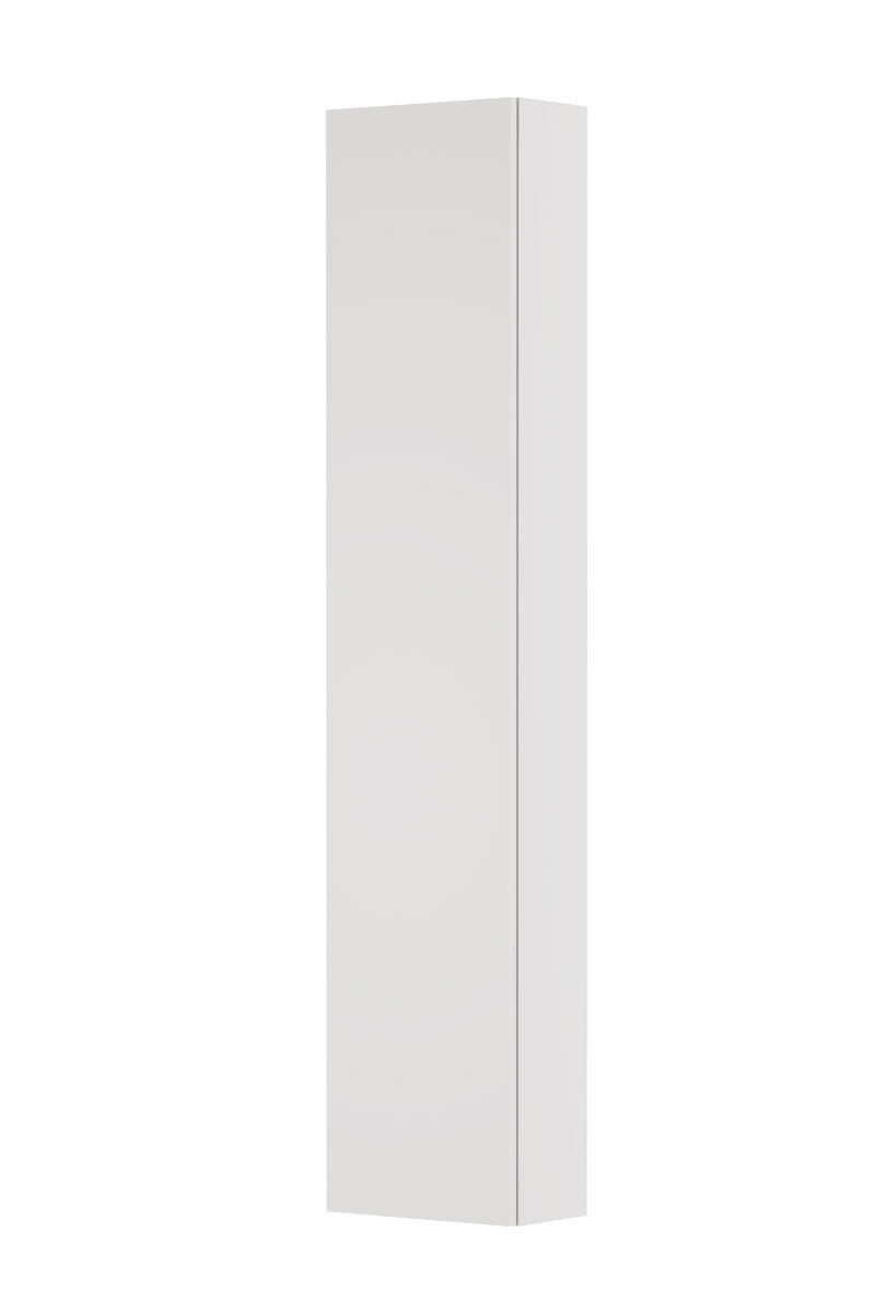 Ink Hoge kast 1 deur links/rechts greeploos - spiegel aan de binnenzijde - Hoogglans WIt - 35x20x169cm - 1241102