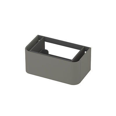 Ink Concept R afgeronde onderkast 1 lade - 80x45cm - glad - mat beton groen