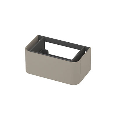 Ink Concept R afgeronde onderkast 1 lade - 80x45cm - glad - Mat creme cotton
