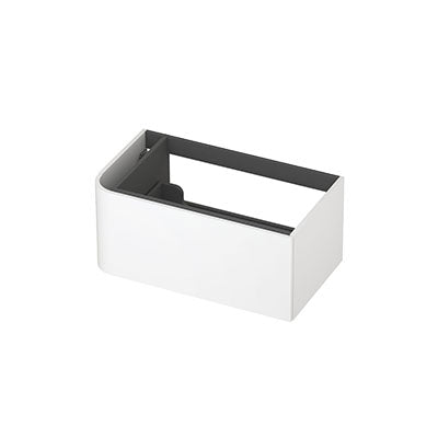 Ink Concept R links afgeronde onderkast 1 lade - 80x45cm - glad - mat wit