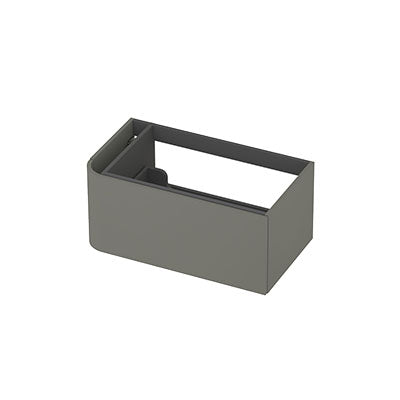 Ink Concept R links afgeronde onderkast 1 lade - 80x45cm - glad - mat beton groen