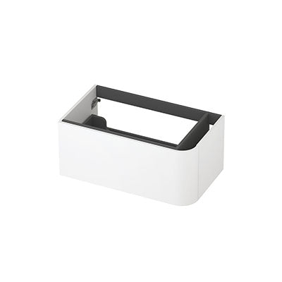 Ink Concept R rechts afgeronde onderkast 1 lade - 80x45cm - glad - mat wit