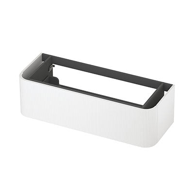 Ink Concept R afgeronde onderkast 1 lade - 120x45cm - ribbel - mat wit