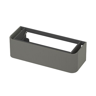 Ink Concept R afgeronde onderkast 1 lade - 120x45cm - ribbel - mat beton groen
