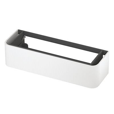 Ink Concept R afgeronde onderkast 1 lade - 140x45cm - ribbel - mat wit