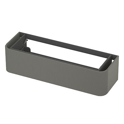 Ink Concept R afgeronde onderkast 1 lade - 140x45cm - ribbel - mat beton groen