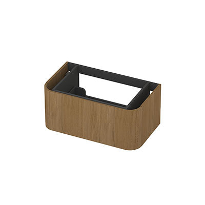 Ink Concept R afgeronde onderkast 1 lade - 80x45cm - glad - fineer light