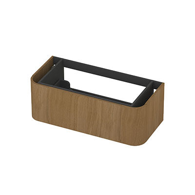 Ink Concept R afgeronde onderkast 1 lade - 100x45cm - glad - fineer light