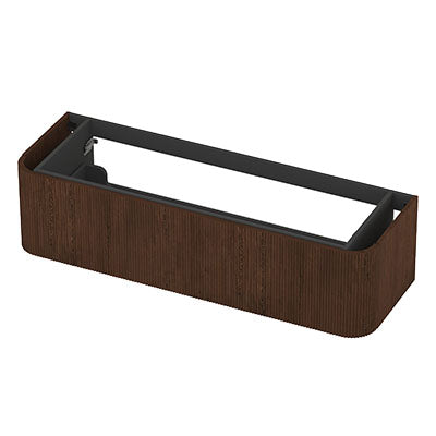 Ink Concept R afgeronde onderkast 1 lade - 140x45cm - ribbel - fineer shadow