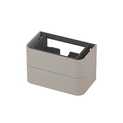 Ink Concept R afgeronde onderkast 2 lades - 80x45cm - glad - mat kasjmier grijs