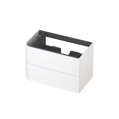 Ink Concept R links afgeronde onderkast 2 lades - 80x45cm - glad - mat wit