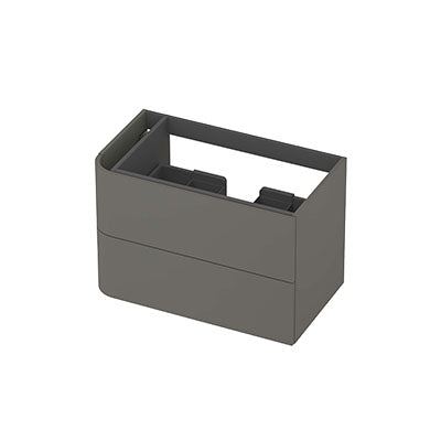 Ink Concept R links afgeronde onderkast 2 lades - 80x45cm - glad - mat beton groen