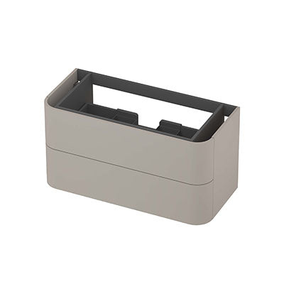 Ink Concept R afgeronde onderkast 2 lades - 100x45cm - glad - mat kasjmier grijs