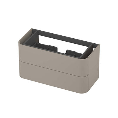 Ink Concept R afgeronde onderkast 2 lades - 100x45cm - glad - Mat creme cotton