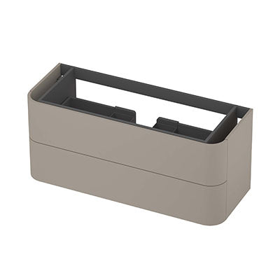 Ink Concept R afgeronde onderkast 2 lades - 120x45cm - glad - Mat creme cotton
