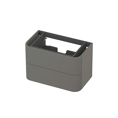 Ink Concept R afgeronde onderkast 2 lades - 80x45cm - ribbel - mat beton groen