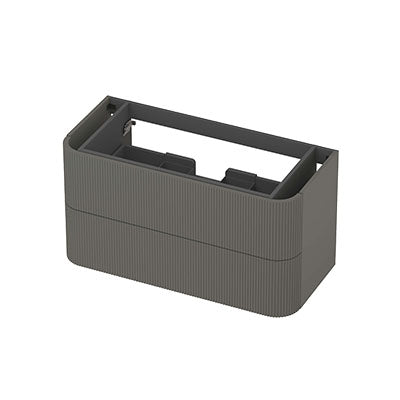 Ink Concept R afgeronde onderkast 2 lades - 100x45cm - ribbel - mat beton groen