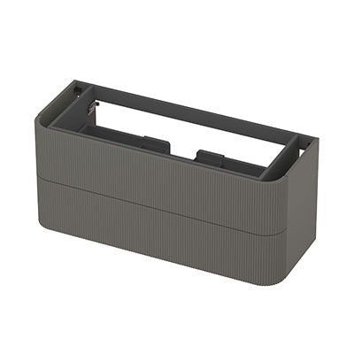 Ink Concept R afgeronde onderkast 2 lades - 120x45cm - ribbel - mat beton groen