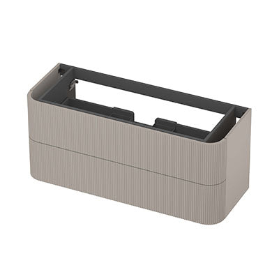 Ink Concept R afgeronde onderkast 2 lades - 120x45cm - ribbel - mat kasjmier grijs