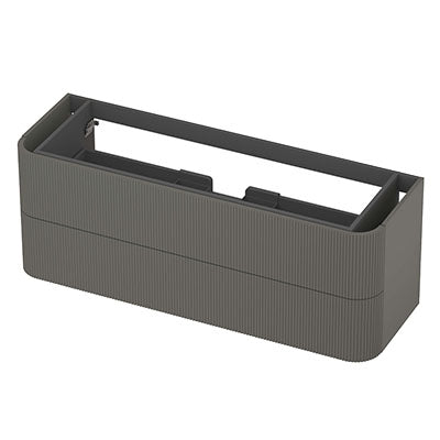 Ink Concept R afgeronde onderkast 2 lades - 140x45cm - ribbel - mat beton groen